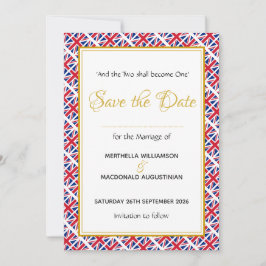 Patriotische UNION JACK Christlich Hochzeit Save The Date