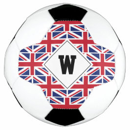 Patriotische UNION JACK UK GB Monogram Soccer Ball