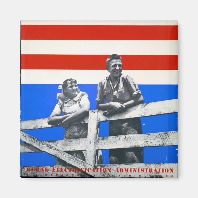 Patriotische unmodifizierte Vintage Fotos Alte äst Magnet (Vorne)