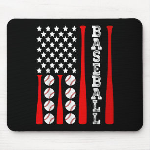 Patriotische US-amerikanische Baseball-Flagge - Vi Mousepad