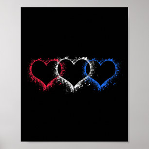 Patriotische US-amerikanische Herzstreitkräfte 4. Poster