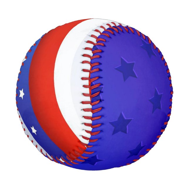 Patriotische US Flagge Baseball (Schrägansicht)