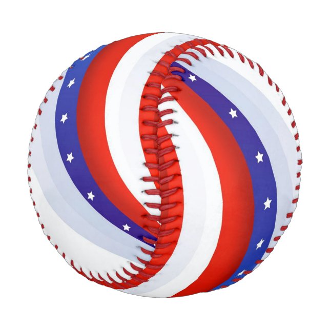 Patriotische US Flagge Baseball (Schrägansicht)