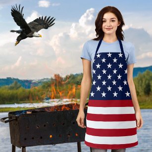 Patriotische US Flagge der USA Schürze