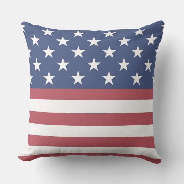 Patriotische US Flagge Design Outdoorkissen Kissen (Vorderseite)