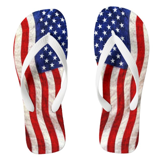 Patriotische US-Flagge Flip Flops (Fußbett)