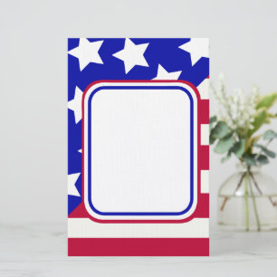 patriotische US Flagge-Foto Briefpapier