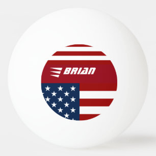 patriotische US-Flagge personalisiert Tischtennisball