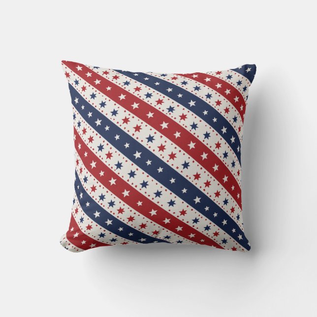 Patriotische US Flagge Pillow Kissen (Vorderseite)
