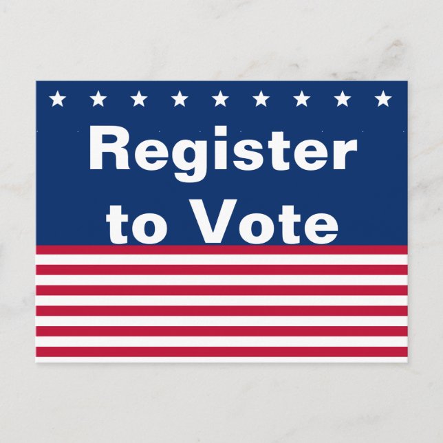 Patriotische US Flagge registrieren sich zur Absti Postkarte (Vorderseite)