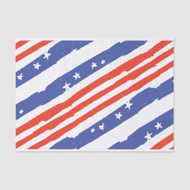 Patriotische US Flagge Seidenpapier (Vorderseite)