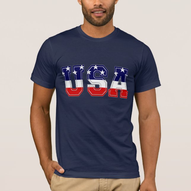 Patriotische US Flagge T-Shirt (Vorderseite)
