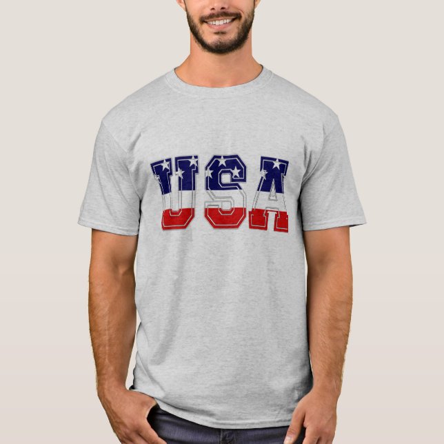 Patriotische US Flagge T-Shirt (Vorderseite)