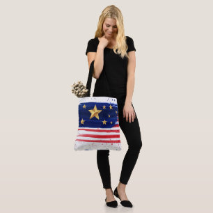 Patriotische US Flagge Tote Tasche