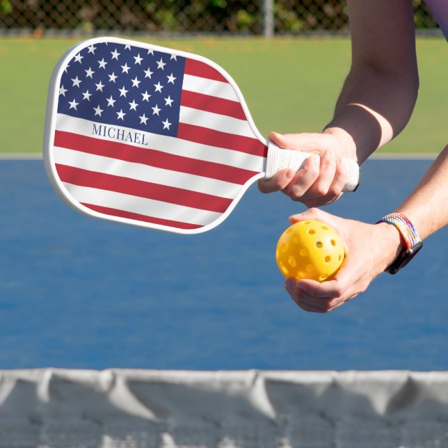 Patriotische US Flagge USA-Flagge Pickleball Schläger (InSitu)