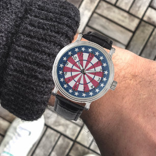 Patriotische US Flagge Wristwatch Armbanduhr