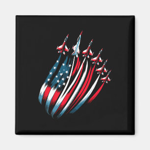 Patriotische US-Flaggen Jets Jets Jets 4. Juli Magnet