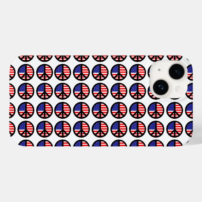 Patriotische US-Flaggen - Zeichen Case-Mate iPhone Hülle (Rückseite (Horizontal))