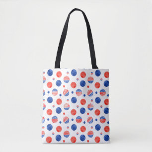 Patriotische US-Sterne und Circles Tote Bag