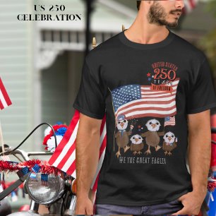Patriotische USA 250 Jahre Freiheit Große Adler T-Shirt