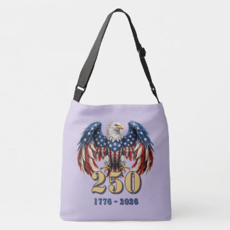 Patriotische USA 250 Jahre Freiheits-Adler-Umhänge Tragetaschen Mit Langen Trägern