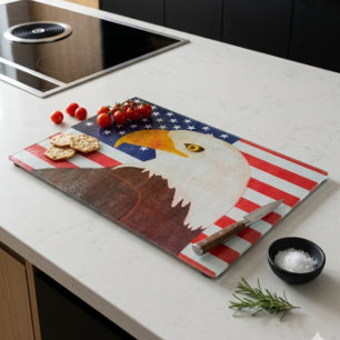 Patriotische USA Adler Flagge Schneidebrett