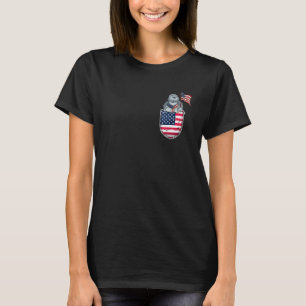 Patriotische USA-amerikanische Flagge für Frauen M T-Shirt