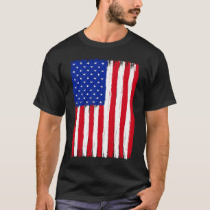 Patriotische USA-amerikanische Flagge für Männer u T-Shirt