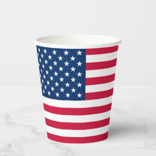 Patriotische USA-Amerikanische Flagge Papiertassen Pappbecher