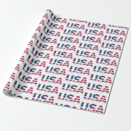 Patriotische USA - Amerikanische Flagge, rot, weiß Geschenkpapier