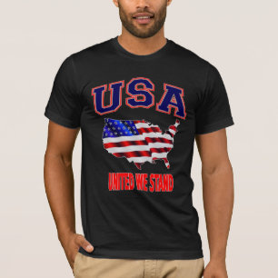 Patriotische USA-Amerikanische-Flagge United We St T-Shirt