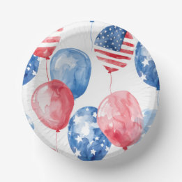 Patriotische USA-Ballons Pappteller