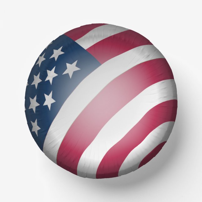 Patriotische USA Flag Globe, Spaß Pappteller (Vorderseite)