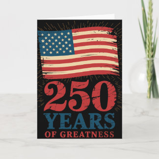 Patriotische USA-Flagge 250. Jubiläum 4. Juli 1 Karte