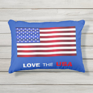 Patriotische USA-Flagge 4. Juli-Dekoration Kissen Für Draußen