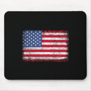 Patriotische USA-Flagge 4. Juli für Männer Frauen Mousepad