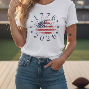Patriotische USA-Flagge Amerika 250. Jahrestag T-Shirt