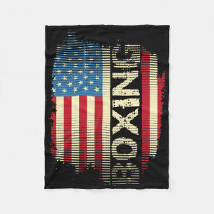 Patriotische USA-Flagge Boxen Kickboxen Kickboxer Fleecedecke
