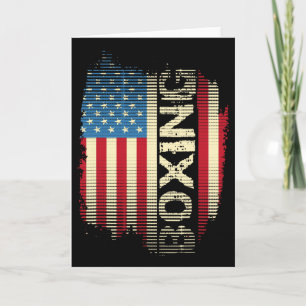 Patriotische USA-Flagge Boxen Kickboxen Kickboxer Karte