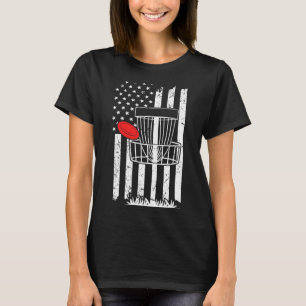 Patriotische USA-Flagge Disc Golf Frolf Frauen Kin T-Shirt