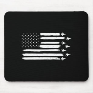 Patriotische USA-Flagge-Kampfjets 4. Juli Jet Mousepad