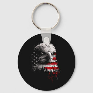 Patriotische USA-Flagge-Kampfjets-Adler-Jungen 4. Schlüsselanhänger