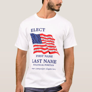 Patriotische USA-Flagge Politische Kampagne Maßges T-Shirt