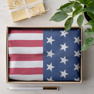 Patriotische USA-Flagge Sterne und Streifen Rot We Seidenpapier