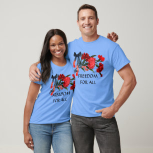 Patriotische USA-Flagge Vintage-Blumen Unisex T-Shirt