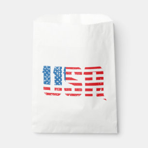 Patriotische USA in Red, White und Blue Geschenktütchen