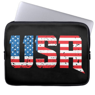 Patriotische USA in Red, White und Blue Laptopschutzhülle