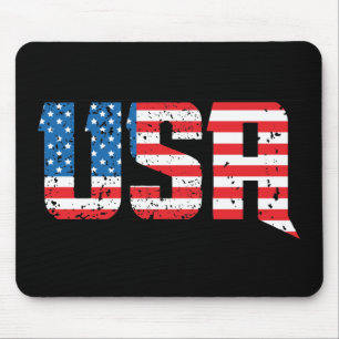 Patriotische USA in Red, White und Blue Mousepad