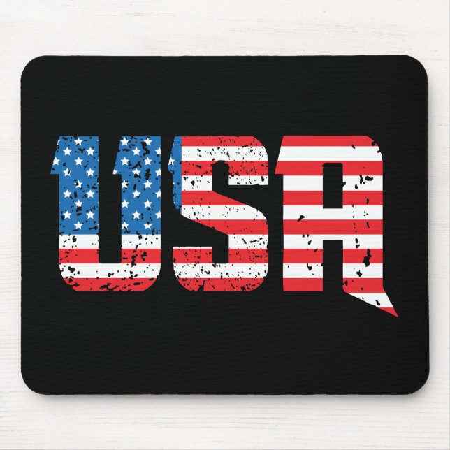 Patriotische USA in Red, White und Blue Mousepad (Vorne)