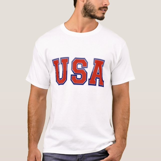 Patriotische USA in Red White und Blue T-Shirt (Vorderseite)